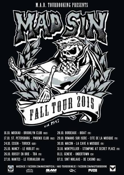 Mad Sin - Fall Tour 2015