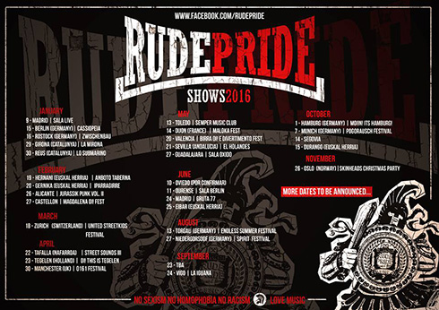 Rude Pride 2016 Tour Dates
